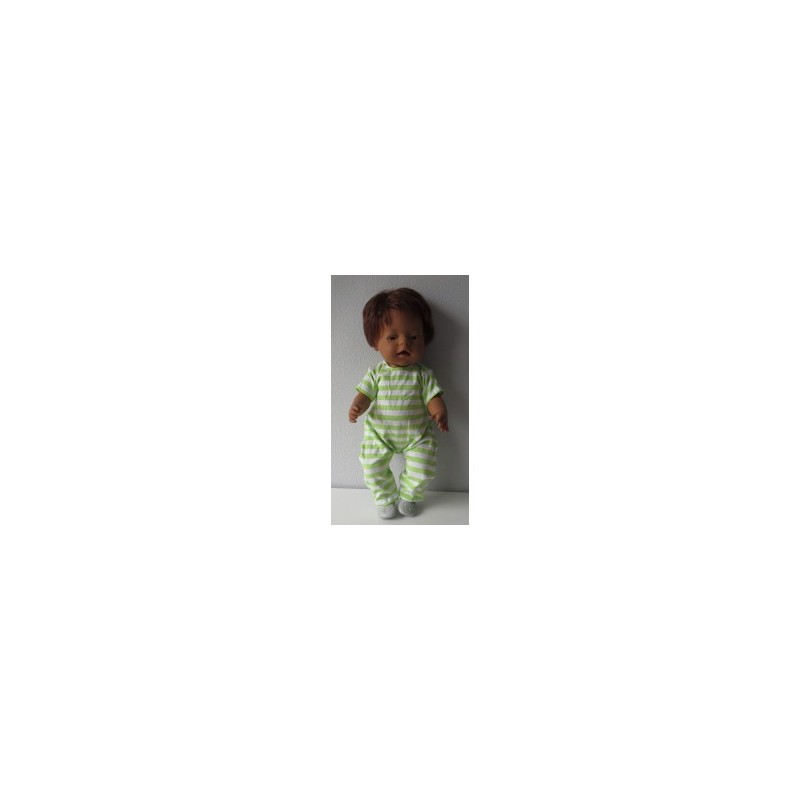 slobpak groen gestreept baby born 43cm