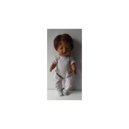 slobpak bruin gestreept smal baby born 43cm