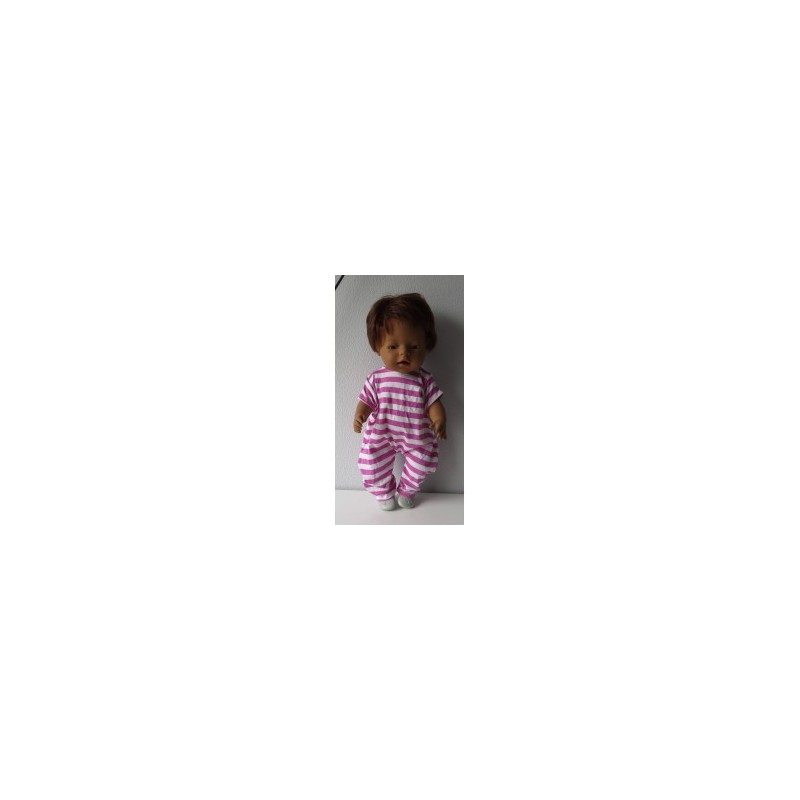 slobpak roze gestreept baby born 43cm