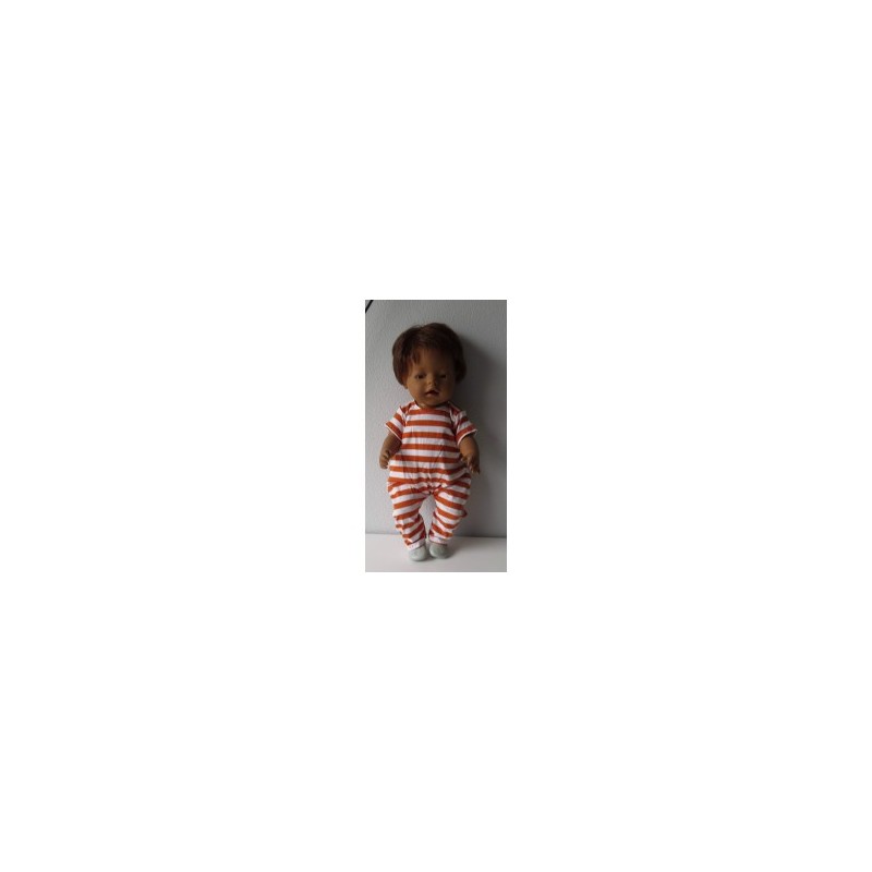 slobpak oranje gestreept baby born 43cm