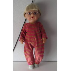 slobpak roze groen gestreept smal baby born 43cm