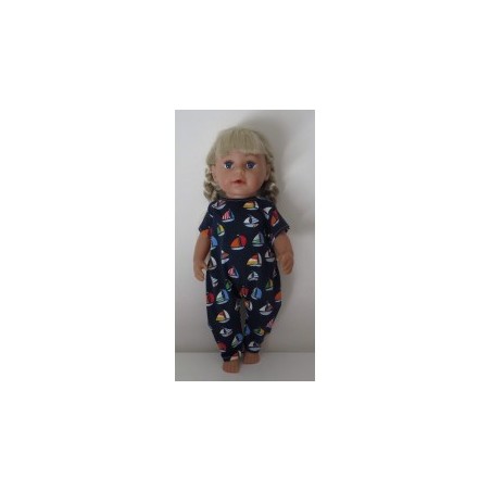 slobpak blauw zijlboten baby born 43cm