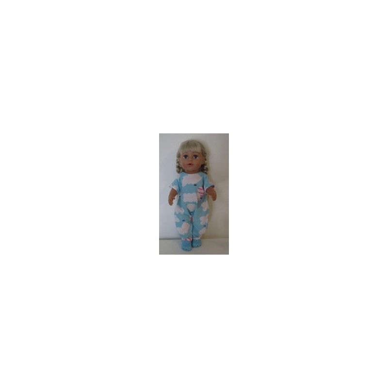 slobpak blauw wolken baby born 43cm