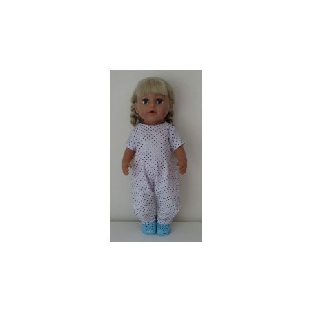 slobpak zwarte stippen baby born 43cm