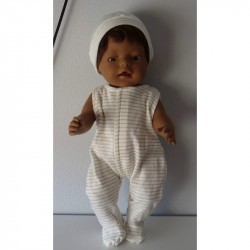 babypak goud gestreept baby born 43cm