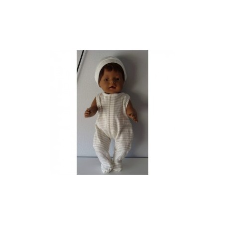 babypak goud gestreept baby born 43cm