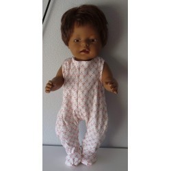 babypak met roze baby born 43cm