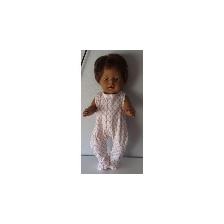 babypak met roze baby born 43cm
