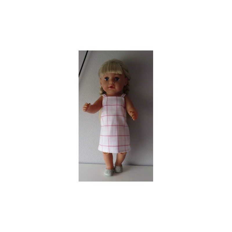 nachthemd roze geruit baby born 43cm