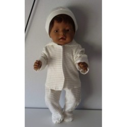babypak set goud gestreept baby born 43cm