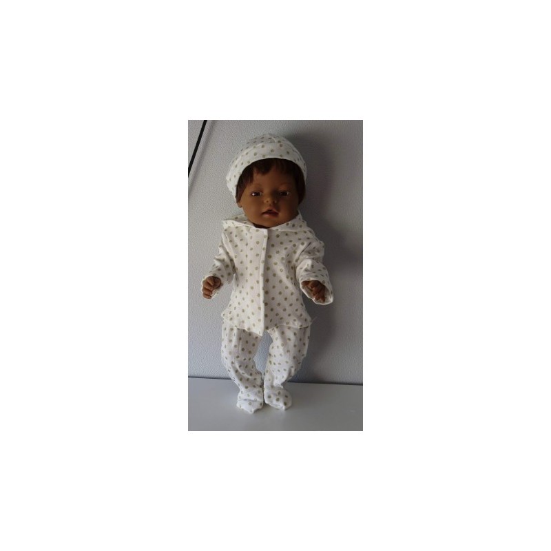 babypak set goude stippen baby born 43cm