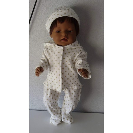 babypak set goude stippen baby born 43cm