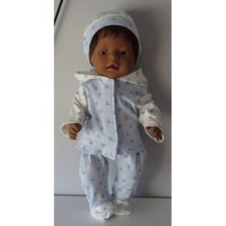 babypak set blauw wit zeedieren baby born 43cm