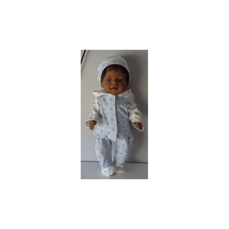 babypak set blauw wit zeedieren baby born 43cm
