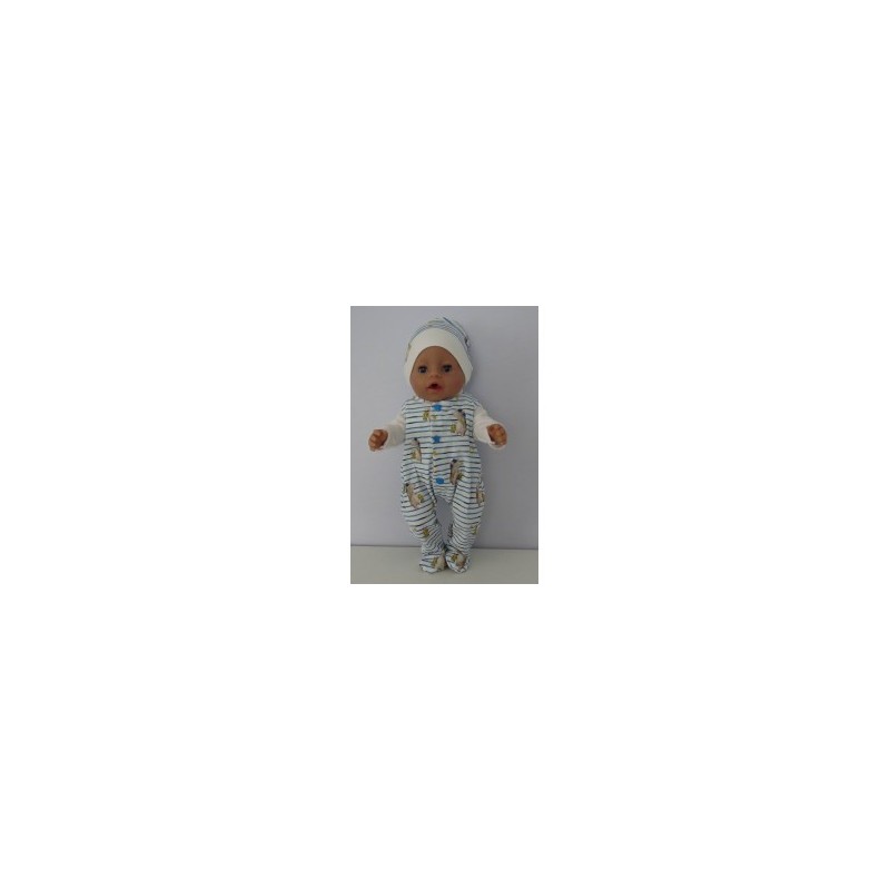 babypak set beren gestreept baby born 43cm