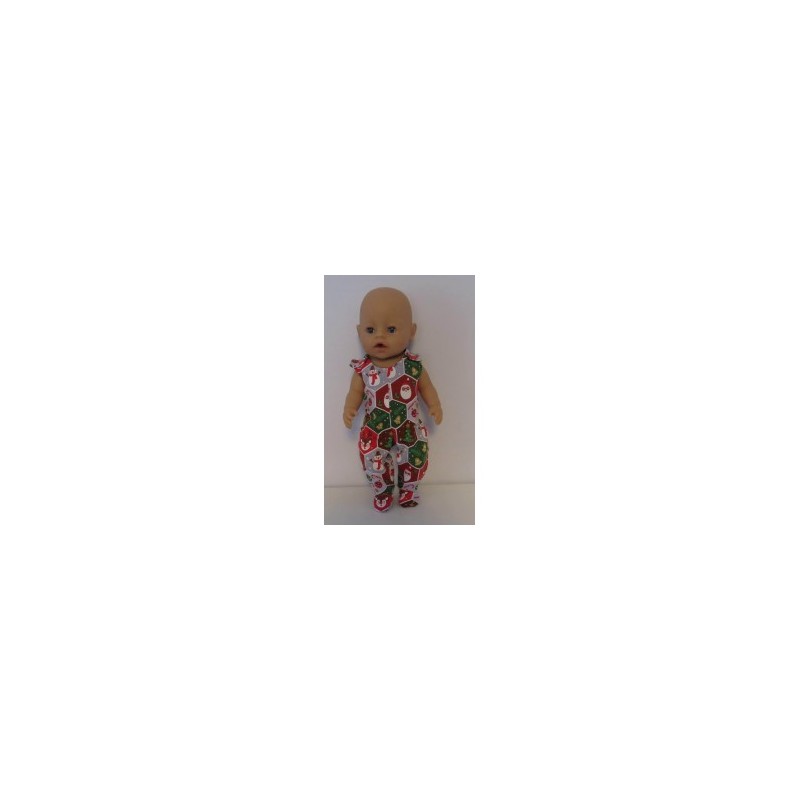 babypak kerst rood baby born 43cm