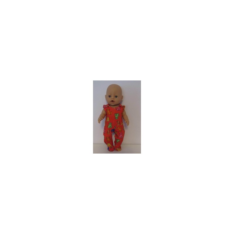 babypak rood kat baby born 43cm
