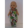 babypak kert groen baby born 43cm