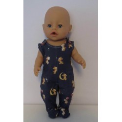 babypak donker blauw beren baby born 43cm