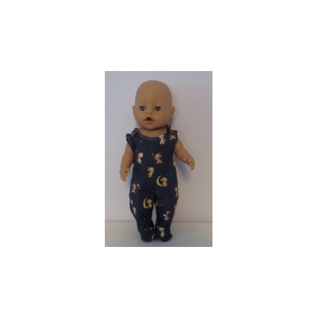 babypak donker blauw beren baby born 43cm