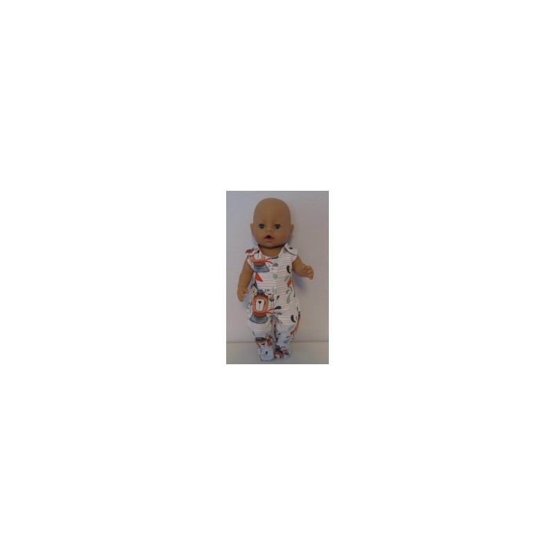 babypak gestreept beren baby born 43cm