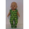 babypak groen hoefijzers baby born 43cm