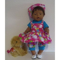 uitgebreide set hello kitty hard roze baby born 43cm
