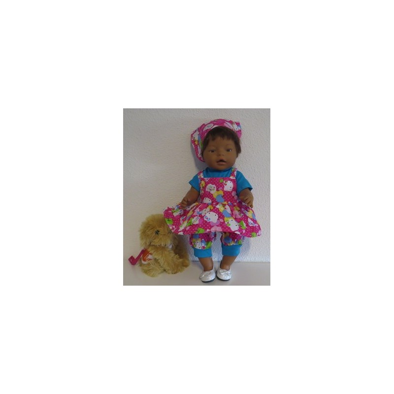 uitgebreide set hello kitty hard roze baby born 43cm
