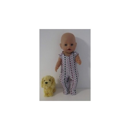 babypak grijs geruit baby born 43cm