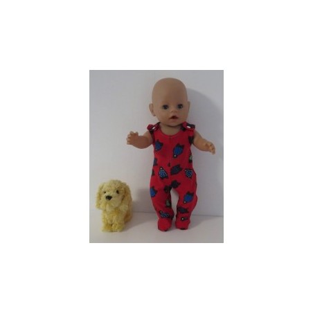babypak rood beren baby born 43cm