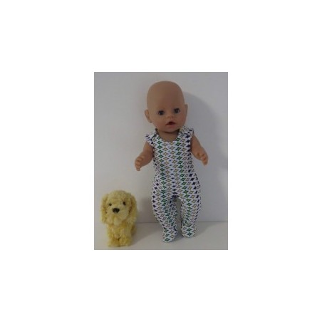 babypak blauw geruit baby born 43cm