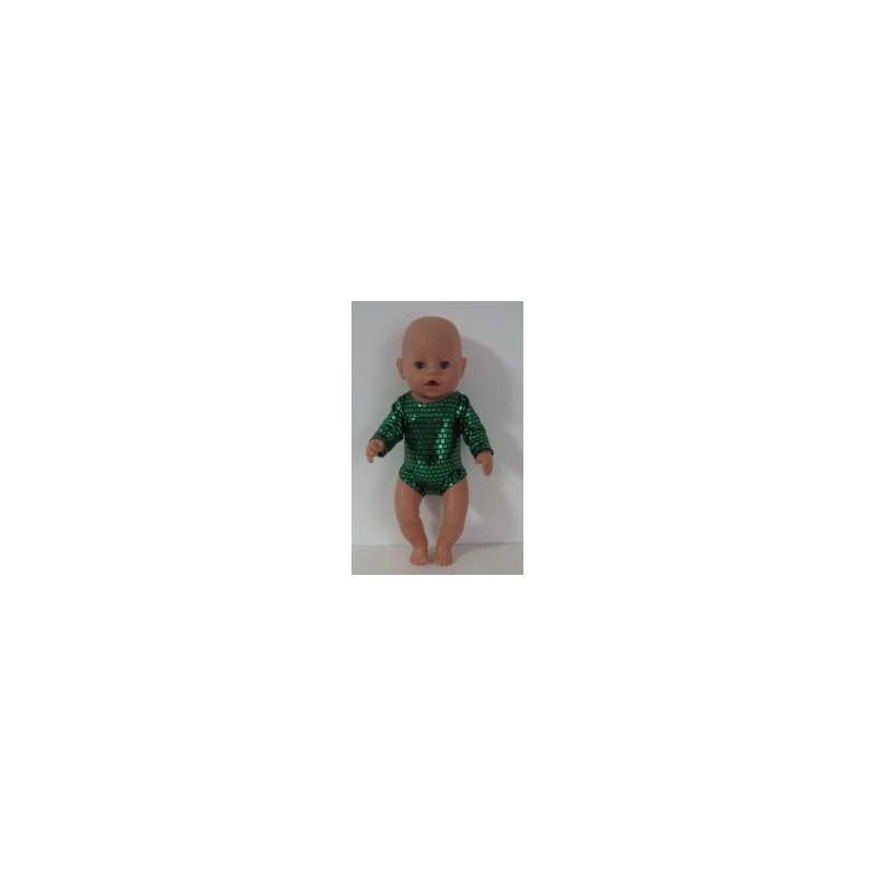 turnpakje groen geblokt baby born 43cm