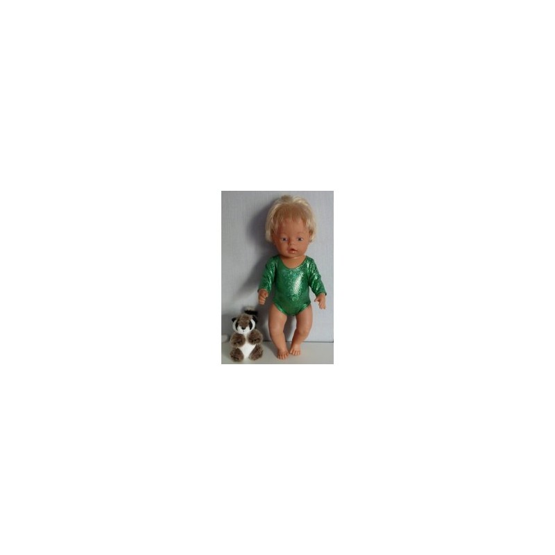 turnpakje groen slangen print baby born 43cm