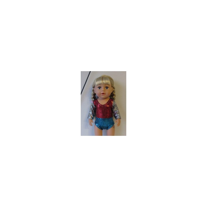 turnpakje rood blauw zilver baby born 43cm