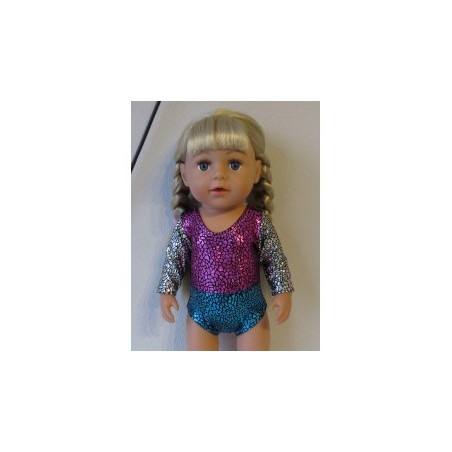 turnpakje roze zliver blauw baby born 43cm