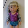 turnpakje roze zliver blauw baby born 43cm