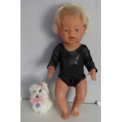 turnpakje zwart baby born 43cm