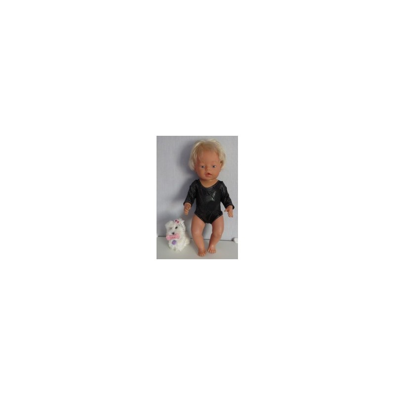 turnpakje zwart baby born 43cm