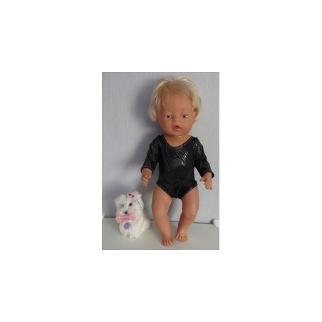 turnpakje zwart baby born 43cm