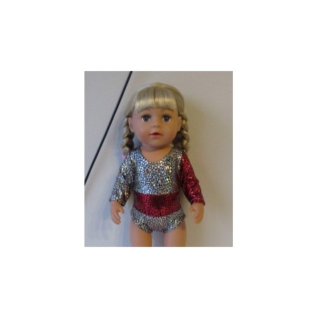 turnpakje zliver met rood baby born 43cm
