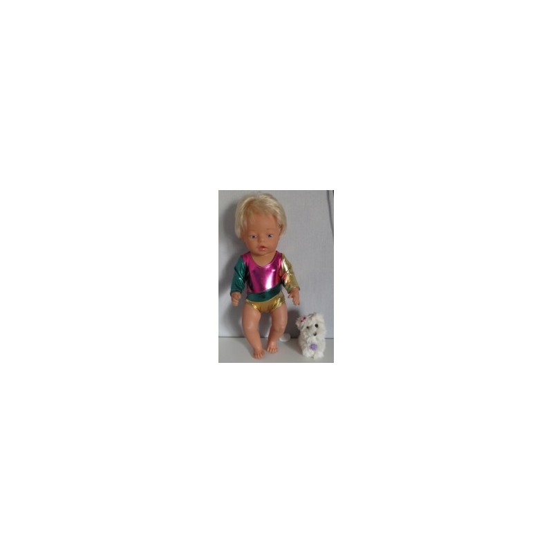 turnpakje roze goud groen baby born 43cm