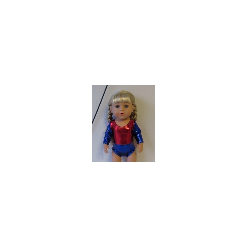 turnpakje blauw rood baby born 43cm