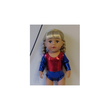 turnpakje blauw rood baby born 43cm