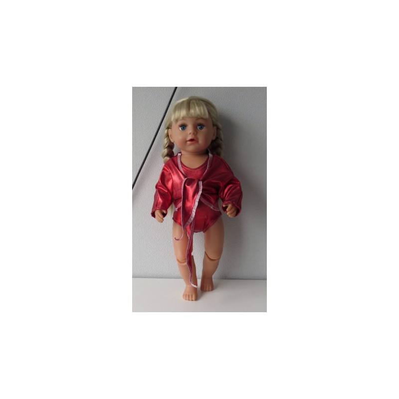 turnpakje rood met vestje baby born 43cm
