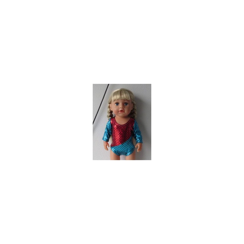 turnpakje blauw rood baby born 43cm