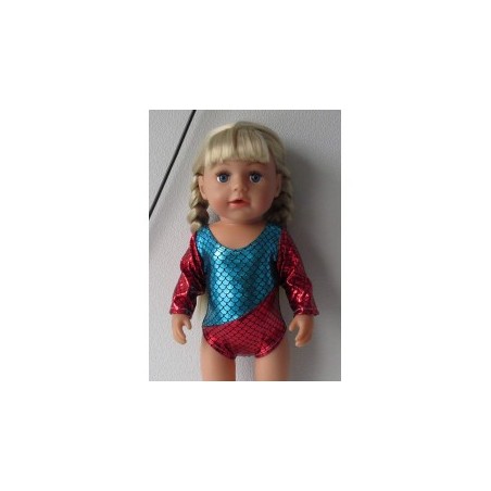 turnpakje rood blauw baby born 43cm
