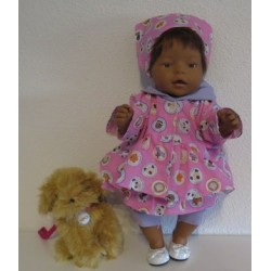 uitgebreide set roze dieren baby born 43cm