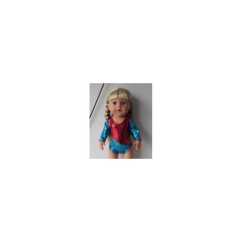 turnpakje rood blauw baby born 43cm