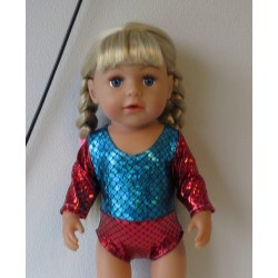 turnpakje blauw rood baby born 43cm