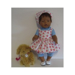 uitgebreide set wit roosjes baby born 43cm